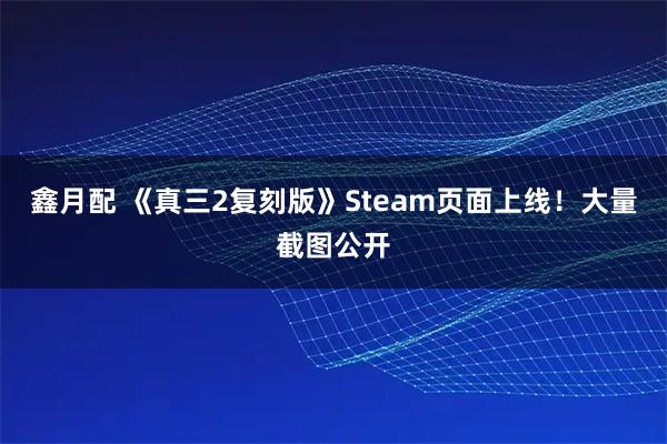鑫月配 《真三2复刻版》Steam页面上线！大量截图公开